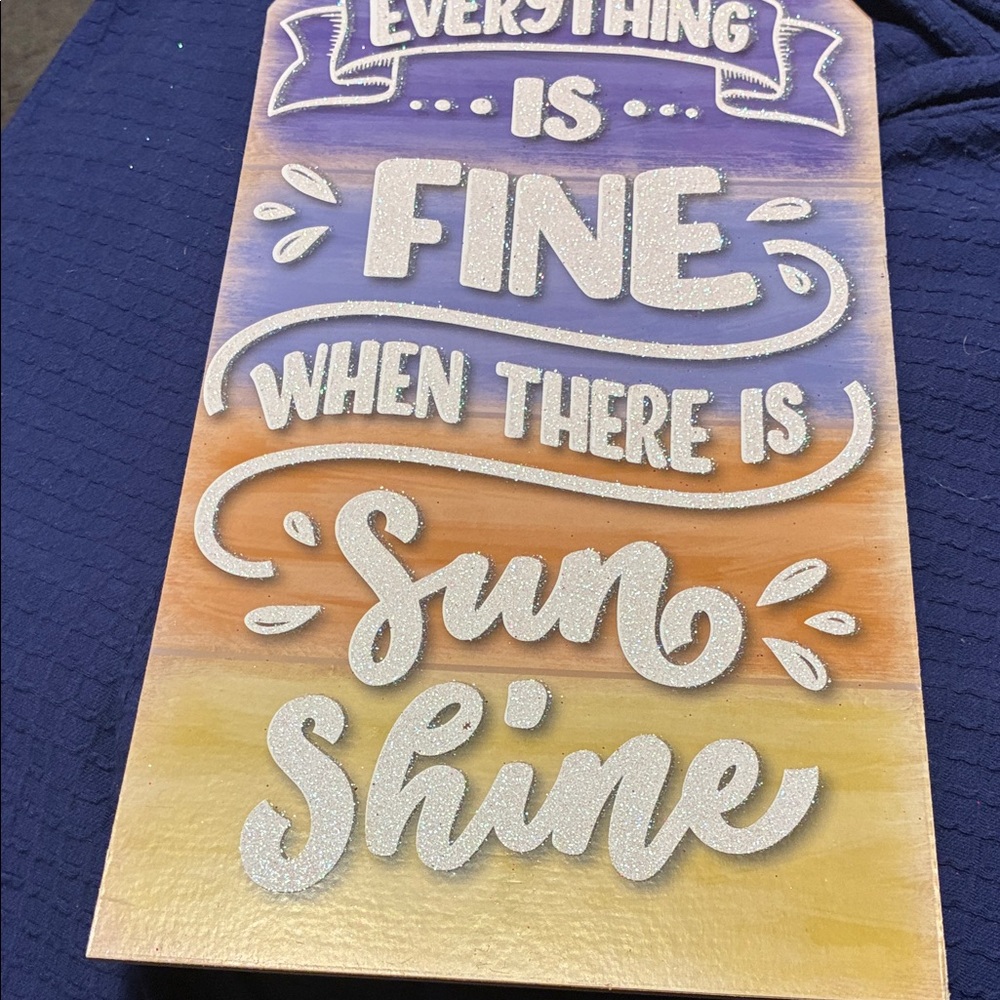 Sunshine Chalkboard-Style Wall Sign - Multicolor